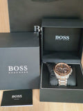 Hugo Boss Driver Sport Grey Dial Grey Steel Strap Watch for Men - 1513094