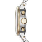 Fossil Original Boyfriend Analog White Dial Two Tone Steel Strap Watch for Women - ES3746