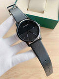 Calvin Klein City Quartz Black Dial Black Leather Strap Watch for Men - K2G2G4C1