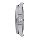 Tissot Seastar 1000 Lady Quartz Black Dial Silver Steel Strap Watch for Women - T120.210.11.051.00