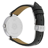 Tissot T Lady Flamingo Black Dial Black Leather Strap Watch For Women - T094.210.16.051.00