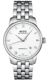 Mido Baroncelli III Automatic White Dial Silver Steel Strap Watch For Women - M7600.4.26.1