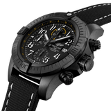 Breitling Avenger Chronograph 45mm Night Mission Black Dial Black Nylon Strap Watch for Men - V13317101B1X1