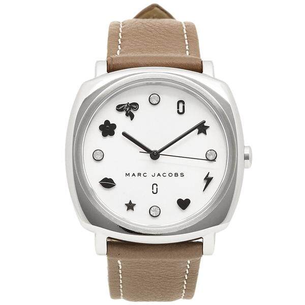 Marc Jacobs Mandy Silver Dial Brown Leather Strap Watch for Women - MJ1563