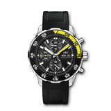 IWC Aquatimer Automatic Chronograph Black Dial Black Rubber Strap Watch for Men - IW376709