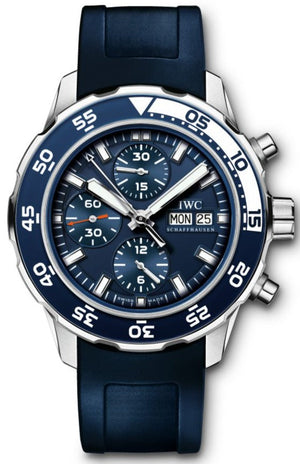 IWC Aquatimer Chronograph Blue Dial Blue Rubber Strap Watch for Men - IW376711