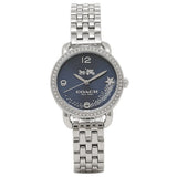 Coach Glitz Blue Dial Silver Steel Strap Watch for Women - 14502693