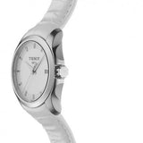 Tissot Couturier Lady Silver Dial White Leather Strap Watch For Women - T035.210.16.011.00