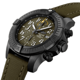 Breitling Avenger Chronograph 45mm Green Dial Green Nylon Strap Watch for Men - V13317101L1X1