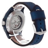 Fossil Crewmaster Sports Automatic Blue Dial Blue Leather Strap Watch for Men - ME3149