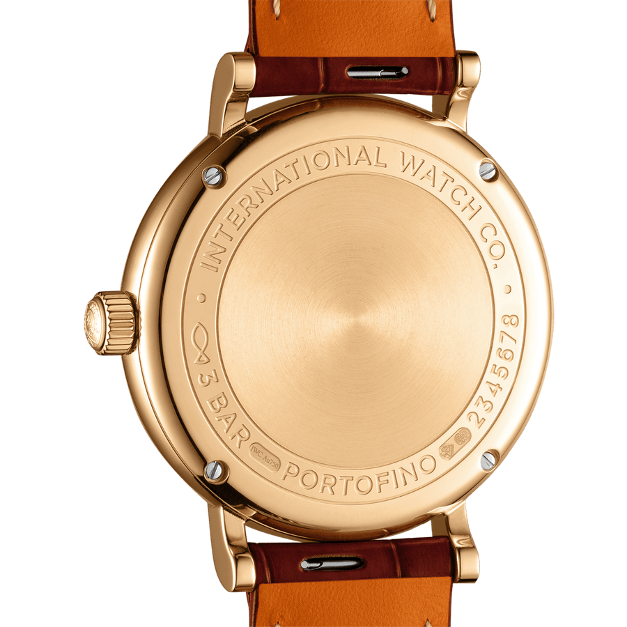 IWC Portofino Automatic Diamonds Silver Dial Red Leather Strap Watch for Women - IW357408