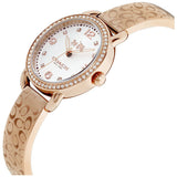 Coach Delancey White Dial Rose Gold Steel Strap Watch for Women - 14502355