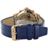 Tommy Hilfiger Henry Chronograph Quartz Blue Dial Blue Leather Strap Watch For Men - 1710475