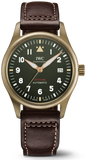 IWC Pilot's Watch Automatic Spitfire Green Dial Brown Leather Strap Watch for Men - IW326802