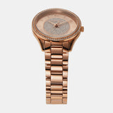 Michael Kors Lauryn Three-Hand Crystals Rose Gold Dial Rose Gold Steel Strap Watch for Women - MK4736