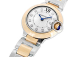 Cartier Ballon Bleu De Cartier Diamonds Silver Dial Two Tone Steel Strap Watch for Women - W3BB0026