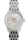 Breitling Navitimer Automatic 35 White Dial Silver Steel Strap Watch for Men - A17395F41G1A1