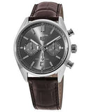 Tag Heuer Carrera Chronograph Grey Dial Brown Leather Strap Watch for Men - CBN2012.FC6483