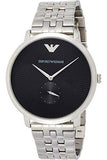 Emporio Armani Classic Quartz Black Dial Silver Steel Strap Watch For Men - AR11161