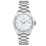 Tag Heuer Formula 1 White Mother of Pearl Dial Silver Steel Strap Watch for Women - WBJ1319.BA0666