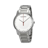 Calvin Klein City Quartz White Dial Silver Steel Strap Watch for Men - K2G2G1Z6