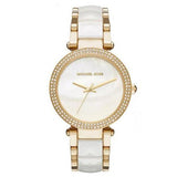 Michael Kors Parker Mother of Pearl Dial Two Tone Steel Strap Watch for Women - MK6400