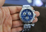 Tissot T Sport PRS 200 Chronograph Blue Dial Silver Steel Strap Watch For Men - T067.417.11.041.00