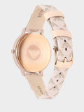 Emporio Armani Kappa Quartz Rose Gold Dial Pink Leather Strap Watch For Women - AR11010