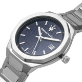 Maserati Stile Blue Dial Silver Steel Strap Watch For Men - R8853142006