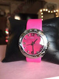 Marc Jacobs Amy Pop Pink Dial Pink Leather Strap Watch for Women - MBM1286