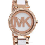 Michael Kors Parker White Dial Two Tone Steel Strap Watch for Women - MK6365