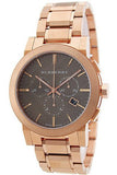 Burberry The City Grey Dial Rose Gold Steel Strap Watch for Men - BU9353