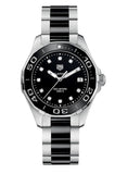 Tag Heuer Aquaracer Quartz Black Dial Two Tone Steel Strap Watch for Women - WAY131C.BA0913