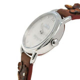 Coach Delancey White Dial Floral Brown Leather Strap Watch for Women - 14502761