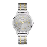 Guess Montauk Silver Dial Two Tone Steel Strap Watch for Women - W0933L5