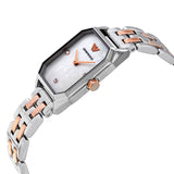 Emporio Armani Gianni T Bar Mother of Pearl Dial Two Tone Steel Strap Watch For Women - AR11146