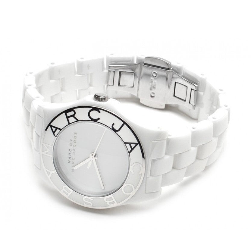 Marc Jacobs Marc White Dial White Ceramic Strap Watch for Women - MBM9500