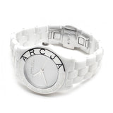 Marc Jacobs Marc White Dial White Ceramic Strap Watch for Women - MBM9500