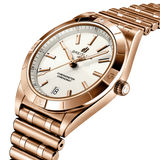 Breitling Chronomat 32 White Dial Rose Gold Steel Strap Watch for Women - R10380101A1R1