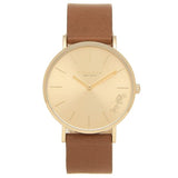 Coach Perry Analog Gold Dial Brown Leather Strap Watch for Women - 14503331-C