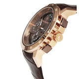 Maserati Ingegno Chronograph Brown Dial Brown Leather Strap Watch For Men - R8871619001