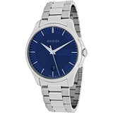 Gucci G Timeless Blue Dial Silver Steel Strap Watch For Men - YA126440