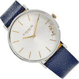 Coach Perry White Dial Blue Leather Strap Watch for Women - 14503156