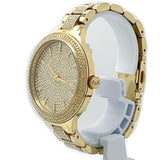 Michael Kors Slim Runway Crystals Gold Dial Gold Steel Strap Watch for Women - MK3632