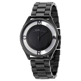 Marc Jacobs Tether Black Transparent Dial Black Stainless Steel Strap Watch for Women - MBM3415