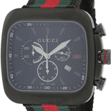 Gucci Coupe Chronograph Quartz Black Two Tone NATO Strap Watch For Men - YA131202