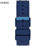 Guess Legacy Blue Dial Blue Rubber Strap Watch for Men - W1049G7