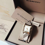 Burberry Nova Gold Tone Square Dial Leather Strap Watch for Women - BU1582