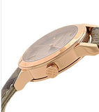 Burberry The City Pink Dial Brown Leather Strap Watch for Women - BU9236