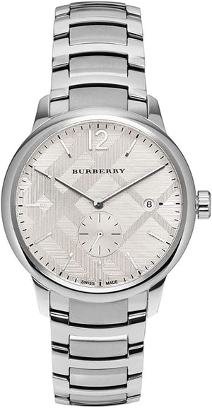 Burberry The Classic Silver Dial Silver Steel Strap Watch for Men - BU10004